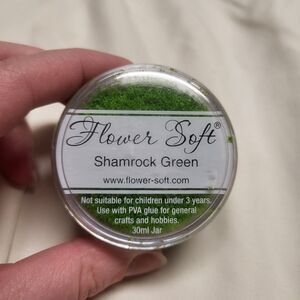 Flower Soft Shamrock Green Scrapbooking Embellishing Powder Flocking 30ml